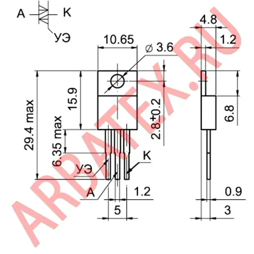 Т106-10-6 тиристор фото 3