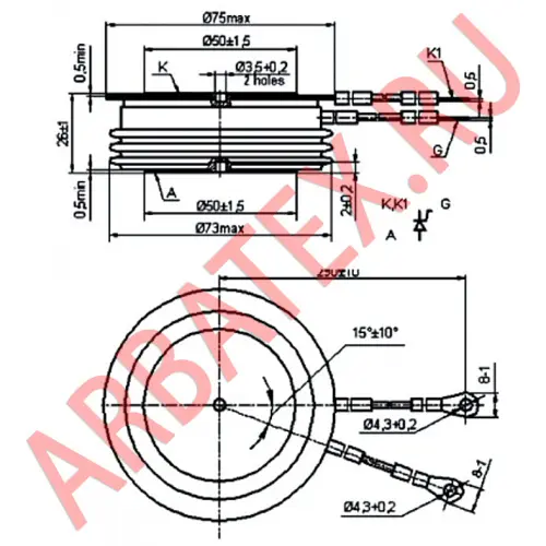 ТБ253-800-10 тиристор фото 3