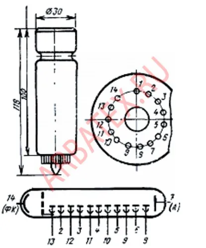 ФЭУ-74А фотоумножитель фото 3 ФЭУ-74А фотоумножитель фото 3