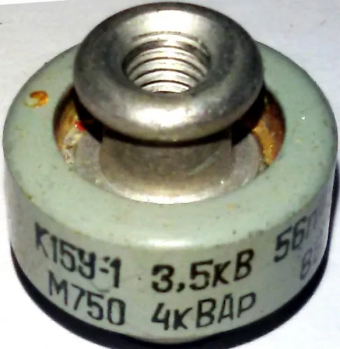 К15У-1 3,5кВ 56 пф 4квар М750 фото 2 К15У-1 3,5кВ 56 пф 4квар М750 фото 2